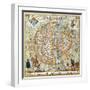 Plan de Paris en 1576 - Cy est le vray pourtraict..-Rossingol-Framed Giclee Print