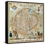 Plan de Paris en 1576 - Cy est le vray pourtraict..-Rossingol-Framed Stretched Canvas