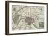 Plan de Paris et de ses environs (XVIIème siècle)-null-Framed Giclee Print