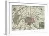 Plan de Paris et de ses environs (XVIIème siècle)-null-Framed Giclee Print