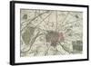 Plan de Paris et de ses environs (XVIIème siècle)-null-Framed Giclee Print