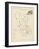 Plan de Paris par arrondissements en 1834 : IIème arrondissement Quartier de la Chaussée d'Antin-Aristide-Michel Perrot-Framed Giclee Print