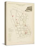 Plan de Paris par arrondissements en 1834 : IIème arrondissement Quartier de la Chaussée d'Antin-Aristide-Michel Perrot-Stretched Canvas