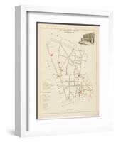 Plan de Paris par arrondissements en 1834 : IIème arrondissement Quartier de la Chaussée d'Antin-Aristide-Michel Perrot-Framed Giclee Print