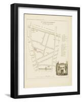 Plan de Paris par arrondissements en 1834 : IIème arrondissement Quartier Montmartre-Aristide-Michel Perrot-Framed Giclee Print