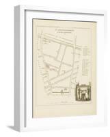 Plan de Paris par arrondissements en 1834 : IIème arrondissement Quartier Montmartre-Aristide-Michel Perrot-Framed Giclee Print