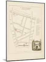 Plan de Paris par arrondissements en 1834 : IIème arrondissement Quartier Montmartre-Aristide-Michel Perrot-Mounted Giclee Print