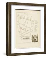 Plan de Paris par arrondissements en 1834 : IIème arrondissement Quartier Montmartre-Aristide-Michel Perrot-Framed Giclee Print