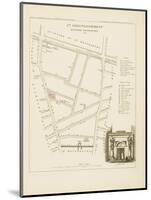 Plan de Paris par arrondissements en 1834 : IIème arrondissement Quartier Montmartre-Aristide-Michel Perrot-Mounted Giclee Print