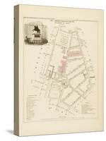 Plan de Paris par arrondissements en 1834 : IIIème arrondissement Quartier du Mail-Aristide-Michel Perrot-Stretched Canvas