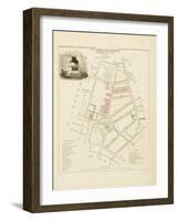 Plan de Paris par arrondissements en 1834 : IIIème arrondissement Quartier du Mail-Aristide-Michel Perrot-Framed Giclee Print