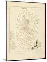 Plan de Paris par arrondissements en 1834 : IVème arrondissement Quartier des marchés-Aristide-Michel Perrot-Mounted Giclee Print