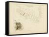 Plan de Paris par arrondissements en 1834 : IVème arrondissement Quartier Saint-Honoré-Aristide-Michel Perrot-Framed Stretched Canvas