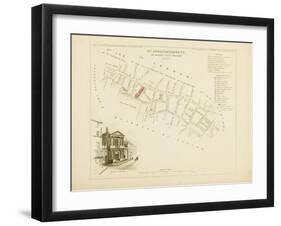 Plan de Paris par arrondissements en 1834 : IVème arrondissement Quartier Saint-Honoré-Aristide-Michel Perrot-Framed Giclee Print