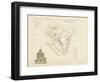 Plan de Paris par arrondissements en 1834 : IXème arrondissement Quartier de l'Arsenal-Aristide-Michel Perrot-Framed Giclee Print