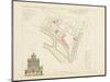 Plan de Paris par arrondissements en 1834 : IXème arrondissement Quartier de l'Arsenal-Aristide-Michel Perrot-Mounted Giclee Print