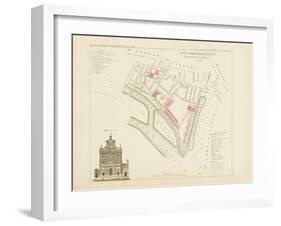 Plan de Paris par arrondissements en 1834 : IXème arrondissement Quartier de l'Arsenal-Aristide-Michel Perrot-Framed Giclee Print