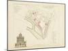 Plan de Paris par arrondissements en 1834 : IXème arrondissement Quartier de l'Arsenal-Aristide-Michel Perrot-Mounted Giclee Print