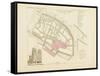 Plan de Paris par arrondissements en 1834 : IXème arrondissement Quartier de la Cité-Aristide-Michel Perrot-Framed Stretched Canvas