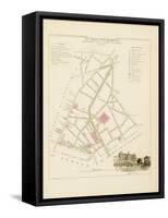 Plan de Paris par arrondissements en 1834 : Vème arrondissement Quartier de la Porte Saint-Martin-Aristide-Michel Perrot-Framed Stretched Canvas