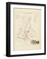 Plan de Paris par arrondissements en 1834 : Vème arrondissement Quartier de la Porte Saint-Martin-Aristide-Michel Perrot-Framed Giclee Print