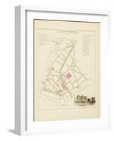 Plan de Paris par arrondissements en 1834 : Vème arrondissement Quartier de la Porte Saint-Martin-Aristide-Michel Perrot-Framed Giclee Print