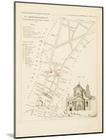 Plan de Paris par arrondissements en 1834 : Vème arrondissement Quartier du Faubourg Saint-Denis-Aristide-Michel Perrot-Mounted Giclee Print