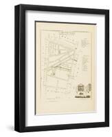 Plan de Paris par arrondissements en 1834 : Vème arrondissment Quartier de Bonne Nouvelle-Aristide-Michel Perrot-Framed Giclee Print