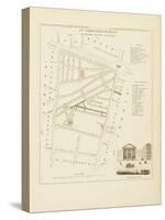 Plan de Paris par arrondissements en 1834 : Vème arrondissment Quartier de Bonne Nouvelle-Aristide-Michel Perrot-Stretched Canvas