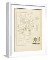 Plan de Paris par arrondissements en 1834 : Vème arrondissment Quartier de Bonne Nouvelle-Aristide-Michel Perrot-Framed Giclee Print