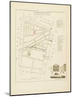 Plan de Paris par arrondissements en 1834 : Vème arrondissment Quartier de Bonne Nouvelle-Aristide-Michel Perrot-Mounted Giclee Print