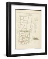 Plan de Paris par arrondissements en 1834 : VIème arrondissement Quartier du Temple-Aristide-Michel Perrot-Framed Giclee Print