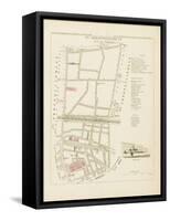 Plan de Paris par arrondissements en 1834 : VIème arrondissement Quartier du Temple-Aristide-Michel Perrot-Framed Stretched Canvas