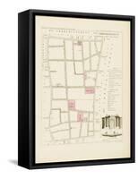 Plan de Paris par arrondissements en 1834 : VIIème arrondissement Quartier du Mont de Piété-Aristide-Michel Perrot-Framed Stretched Canvas