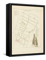 Plan de Paris par arrondissements en 1834 : VIIème arrondissement Quartier Sainte-Avoye-Aristide-Michel Perrot-Framed Stretched Canvas