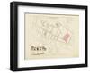 Plan de Paris par arrondissements en 1834 : VIIème arrondissment Quartier du Marché Saint-Jean-Aristide-Michel Perrot-Framed Giclee Print