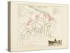 Plan de Paris par arrondissements en 1834 : Xème arrondissement Quartier de la monnaie-Aristide-Michel Perrot-Stretched Canvas