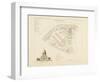 Plan de Paris par arrondissements en 1834 : Xème arrondissement Quartier des Invalides-Aristide-Michel Perrot-Framed Giclee Print