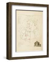 Plan de Paris par arrondissements en 1834 : XIIème arrondissement Quartier de l'Observatoire-Aristide-Michel Perrot-Framed Giclee Print