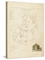 Plan de Paris par arrondissements en 1834 : XIIème arrondissement Quartier de l'Observatoire-Aristide-Michel Perrot-Stretched Canvas