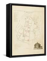 Plan de Paris par arrondissements en 1834 : XIIème arrondissement Quartier de l'Observatoire-Aristide-Michel Perrot-Framed Stretched Canvas