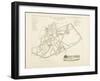 Plan de Paris par arrondissements en 1834 : XIIème arrondissement Quartier Saint-Marcel-Aristide-Michel Perrot-Framed Giclee Print