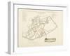 Plan de Paris par arrondissements en 1834 : XIIème arrondissement Quartier Saint-Marcel-Aristide-Michel Perrot-Framed Giclee Print