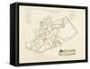 Plan de Paris par arrondissements en 1834 : XIIème arrondissement Quartier Saint-Marcel-Aristide-Michel Perrot-Framed Stretched Canvas