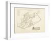 Plan de Paris par arrondissements en 1834 : XIIème arrondissement Quartier Saint-Marcel-Aristide-Michel Perrot-Framed Giclee Print