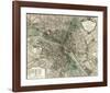 Plan de Paris-Vintage Reproduction-Framed Giclee Print