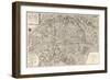 Plan dela Ville de Paris 1715-Nicolas De Fer-Framed Art Print