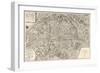 Plan dela Ville de Paris 1715-Nicolas De Fer-Framed Art Print