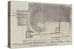 Plan (Dress-Circle Level) of the New Adelphi Theatre-null-Stretched Canvas