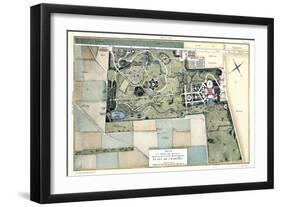 Plan du Jardin de Monceau appartenant à S.A.S Monsieur le Duc de Chartres-Bertaud et Carmontelle-Framed Giclee Print
